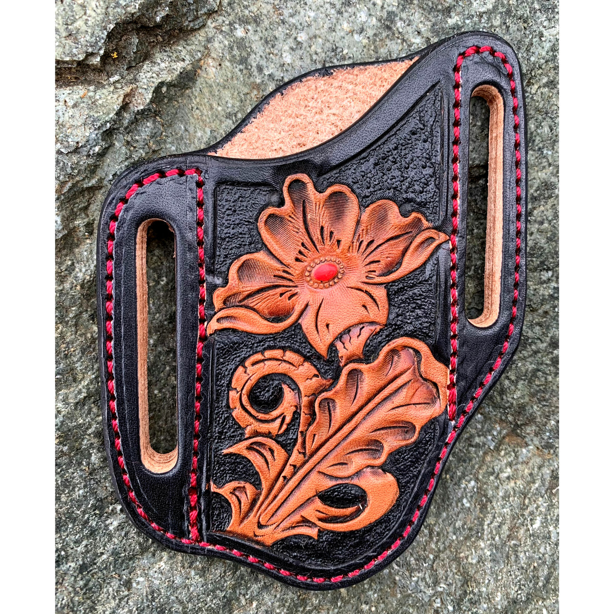 Pocket Knife Sheath - Pouch - Floral tooled – RB Leather