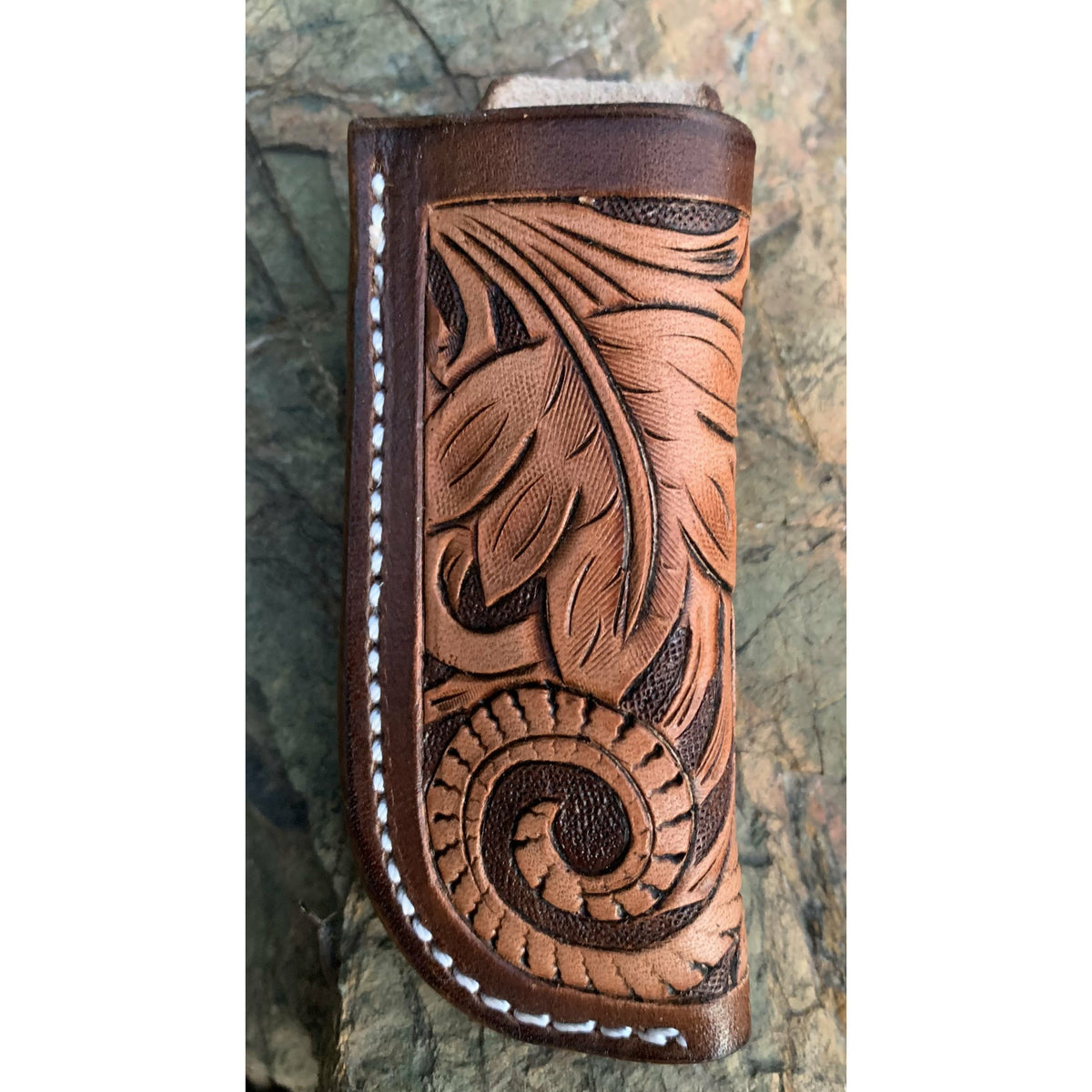 Pocket Knife Sheath - Pouch - Floral tooled – RB Leather