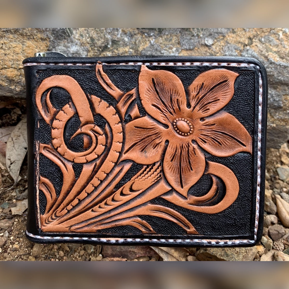 Pocket Knife Sheath - Pouch - Floral tooled – RB Leather