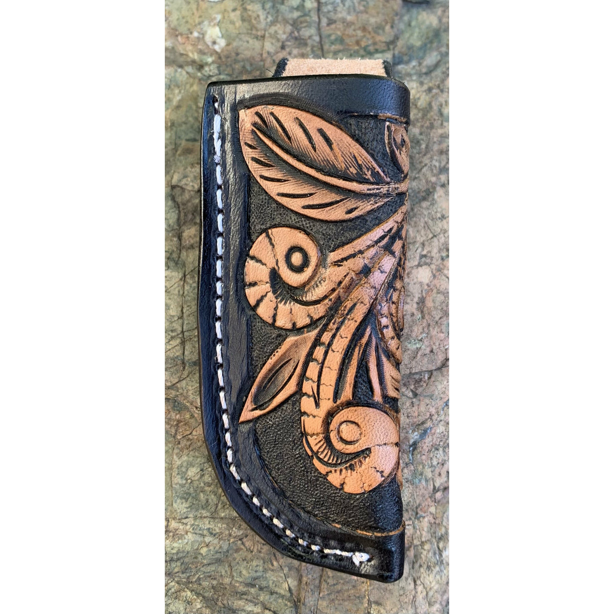 Pocket Knife Sheath - Pouch - Floral tooled – RB Leather