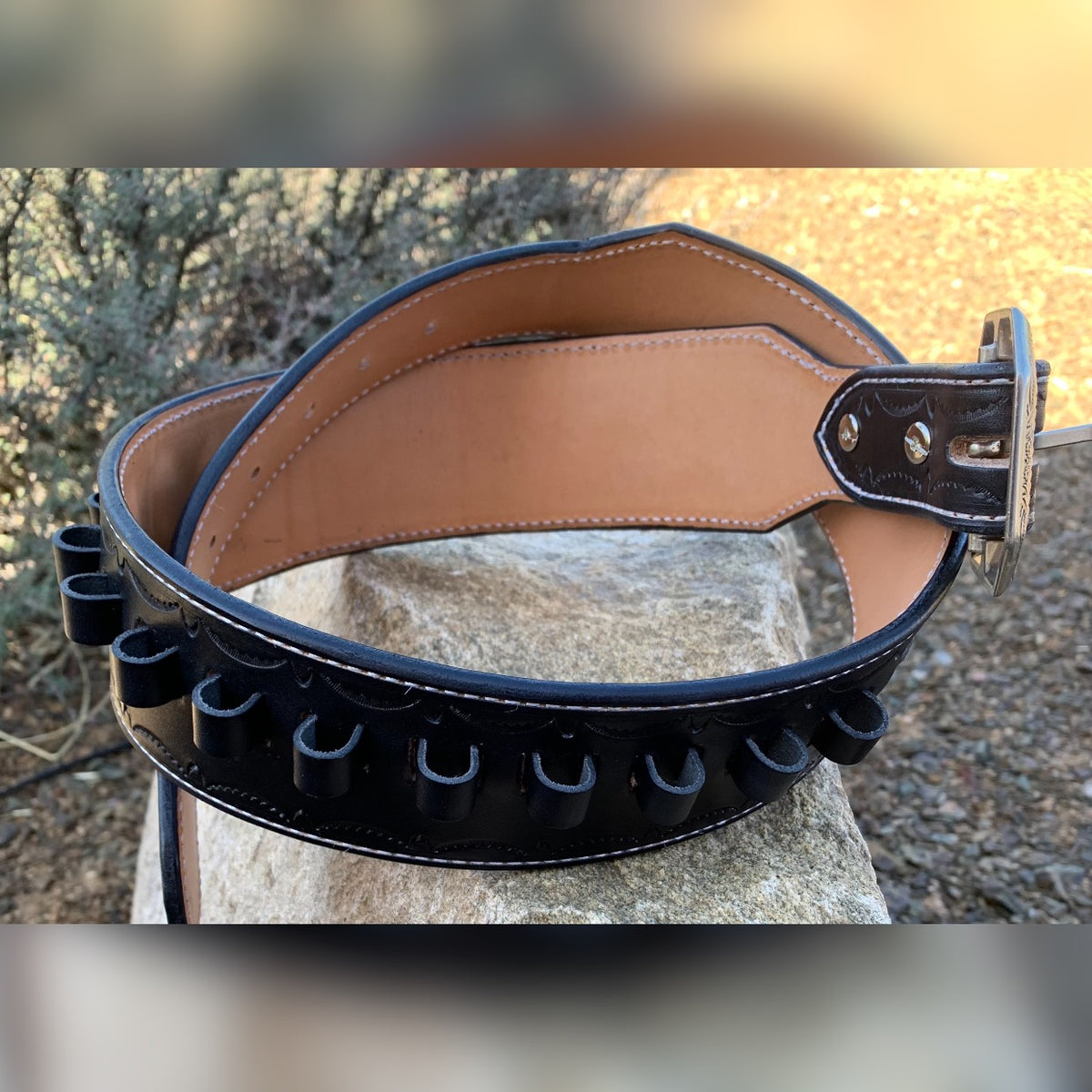 Tooled Custom Belt – RB Leather