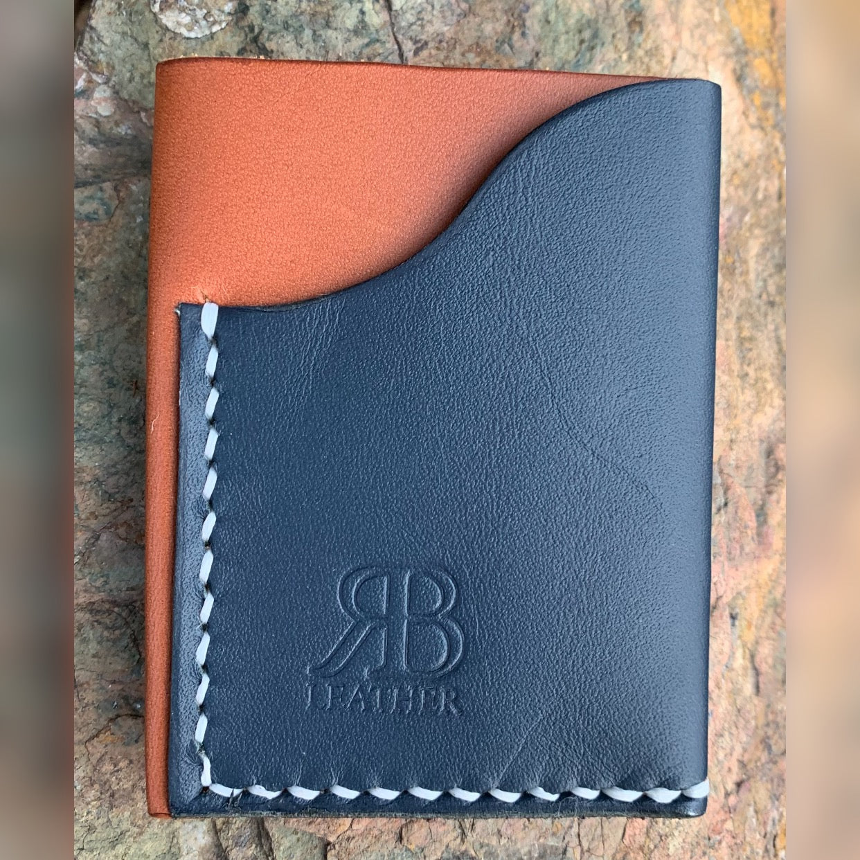 【ロエベ】Two-tone leather wallet Dark Brown Twotone Ostrich Skin Leather Wallet - Bikerringshop