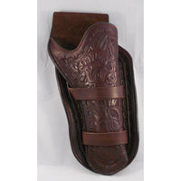 Cattleman style in mahogany with full floral carving