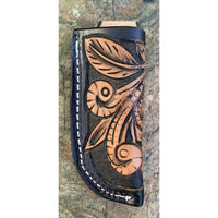 Pocket Knife Sheath - Pouch - Floral tooled